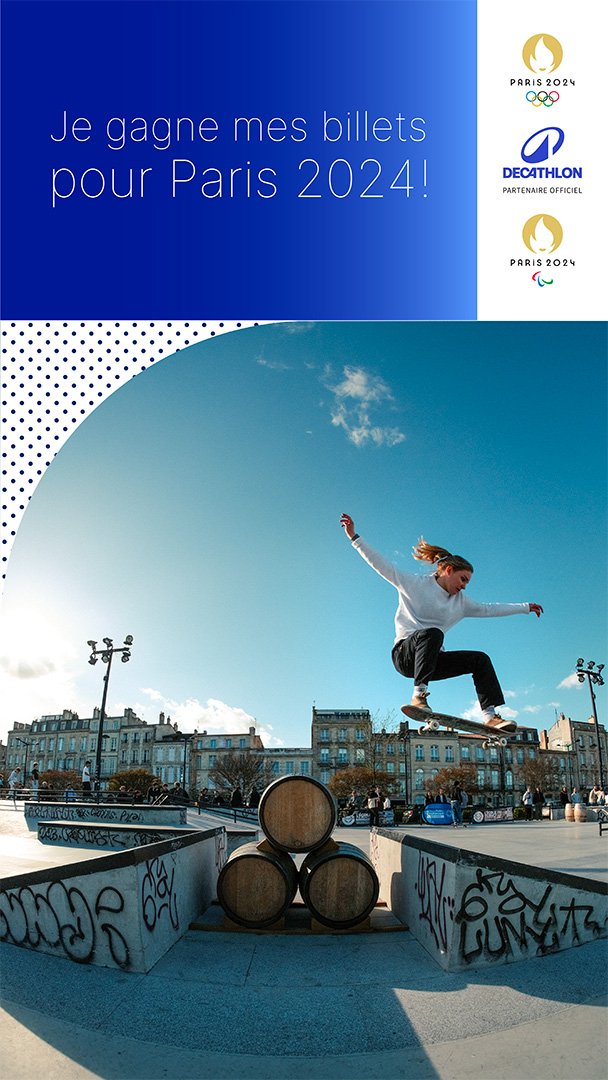 Waecrum's tweet image. Je participe à la loterie de @decathlon pour gagner des places au Jeux Olympiques et paralympiques de @paris2024, toi aussi tente ta chance ! dkt.click/paris2024