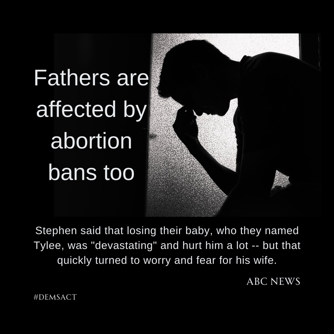 We all know draconian and cruel MAGA Republicans want to take away a woman's right to healthcare across America, even if the mother's life is in danger. But we can't ignore the fathers who are affected by these damn bans, too. No man who loves and cares about a woman wants to