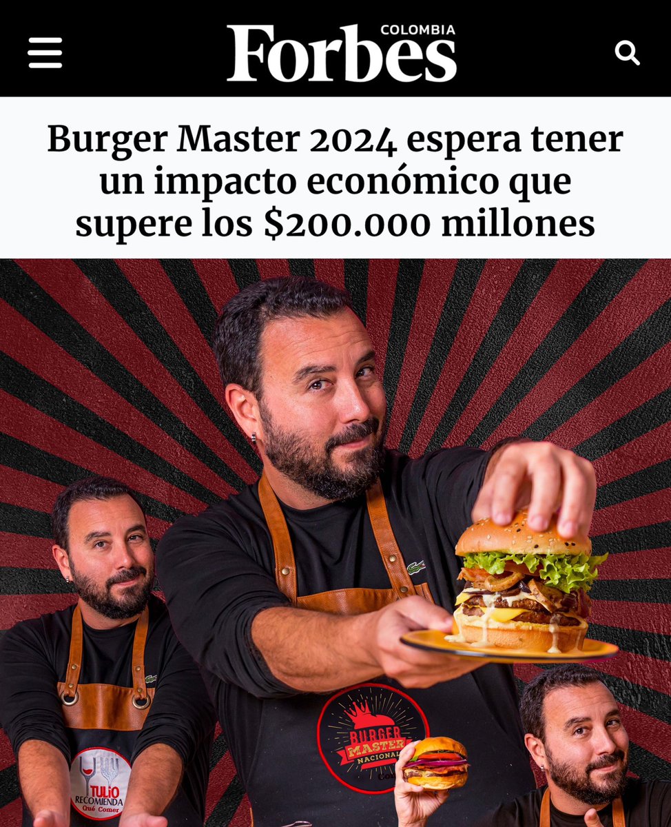 tuliorecomienda's tweet photo. 8 DÍAS! SOLO FALTAN OCHO DÍAS PARA QUE EMPIECE LA FIESTA MÁS GRANDE DEL AÑO: así lo ha reportado la prensa del país.

VUELVE el BM: desde el próximo lunes 29 de abril y hasta el domingo 5 de mayo con las hamburguesas más increíbles de tu ciudad a 18mil pesos para que puedas probar un montón y escoger tus favoritas. Encuentra los participantes en la aplicación TULIO Recomienda o en la página web.