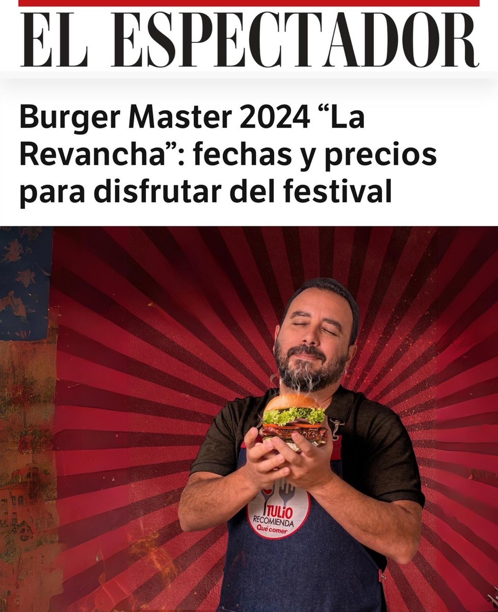 tuliorecomienda's tweet photo. 8 DÍAS! SOLO FALTAN OCHO DÍAS PARA QUE EMPIECE LA FIESTA MÁS GRANDE DEL AÑO: así lo ha reportado la prensa del país.

VUELVE el BM: desde el próximo lunes 29 de abril y hasta el domingo 5 de mayo con las hamburguesas más increíbles de tu ciudad a 18mil pesos para que puedas probar un montón y escoger tus favoritas. Encuentra los participantes en la aplicación TULIO Recomienda o en la página web.