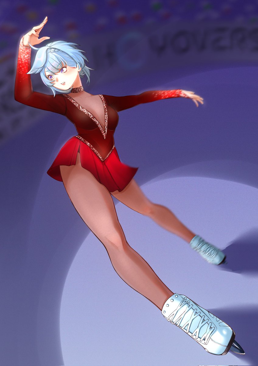 yssawsabaw's tweet photo. Eula as a figure skater ⛸️⛸️⛸️

#TeyvatFashion #GenshinImpact https://t.co/F52EafYLJo