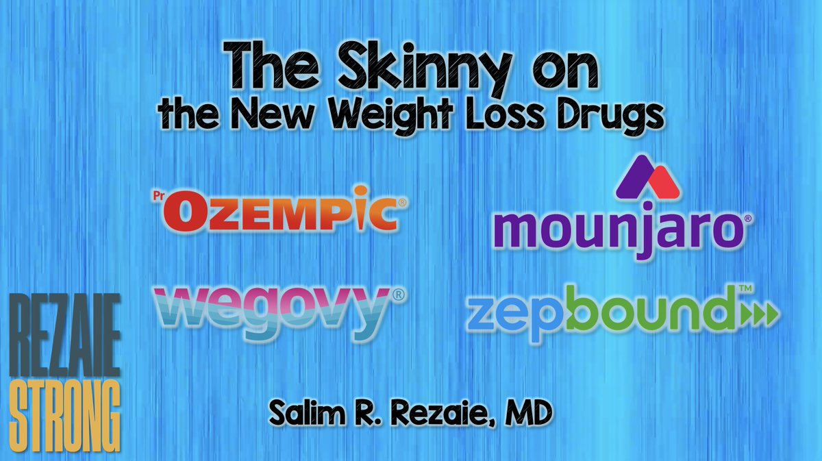 The Good, The Bad, & The Truth About the New Weight Loss Drugs youtu.be/sVLUF2AFHK0 #RezaieStrong #Ozempic #Wegovy #ZepBound #Mounjaro #WeightLoss