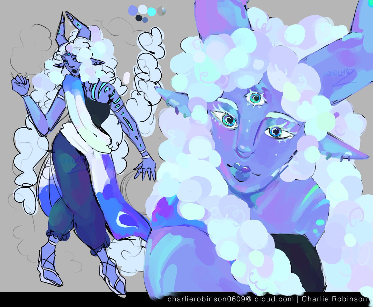 braunsimp's tweet photo. Moona concept art! i used an old brush of mine and went crazy #oc #ocart #illustration https://t.co/5MQSfKYQw4