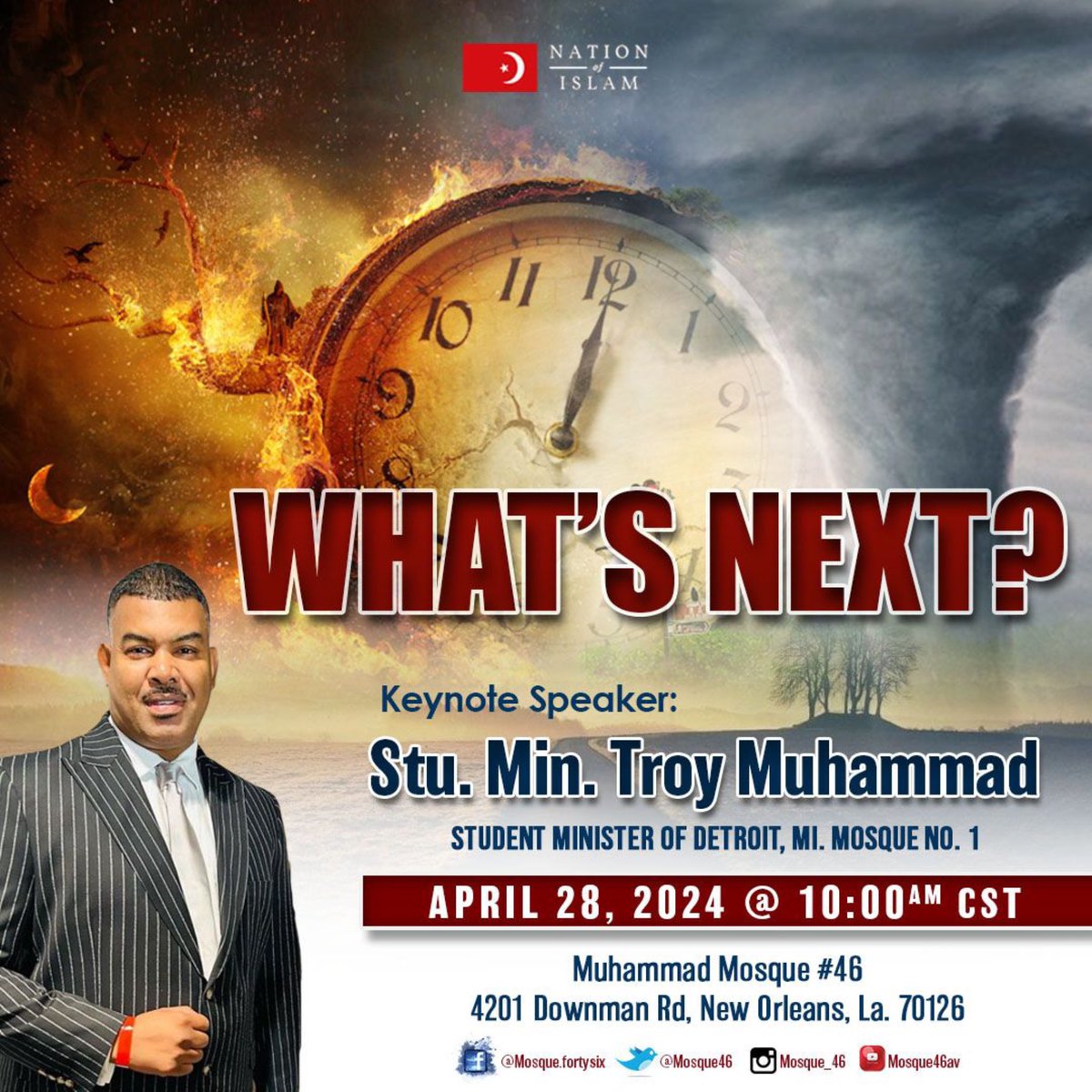 BroWM46's tweet image. Brother Troy Muhammad is coming to New Orleans!!!  #Mosque46