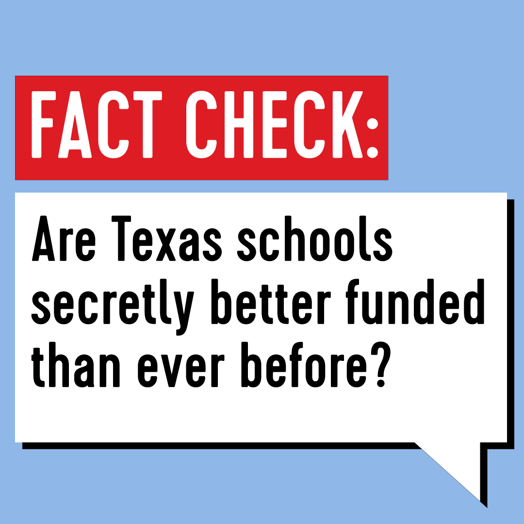 TexasAFT's tweet photo. 🙃🙃 This is common sense to anyone who has ever stepped foot in a public school in the last 10 years (or more), but here are the cold hard facts that show Texas schools ARE underfunded. 

Read more:  https://t.co/kDPtEeWCnl https://t.co/bP6sLfCaof