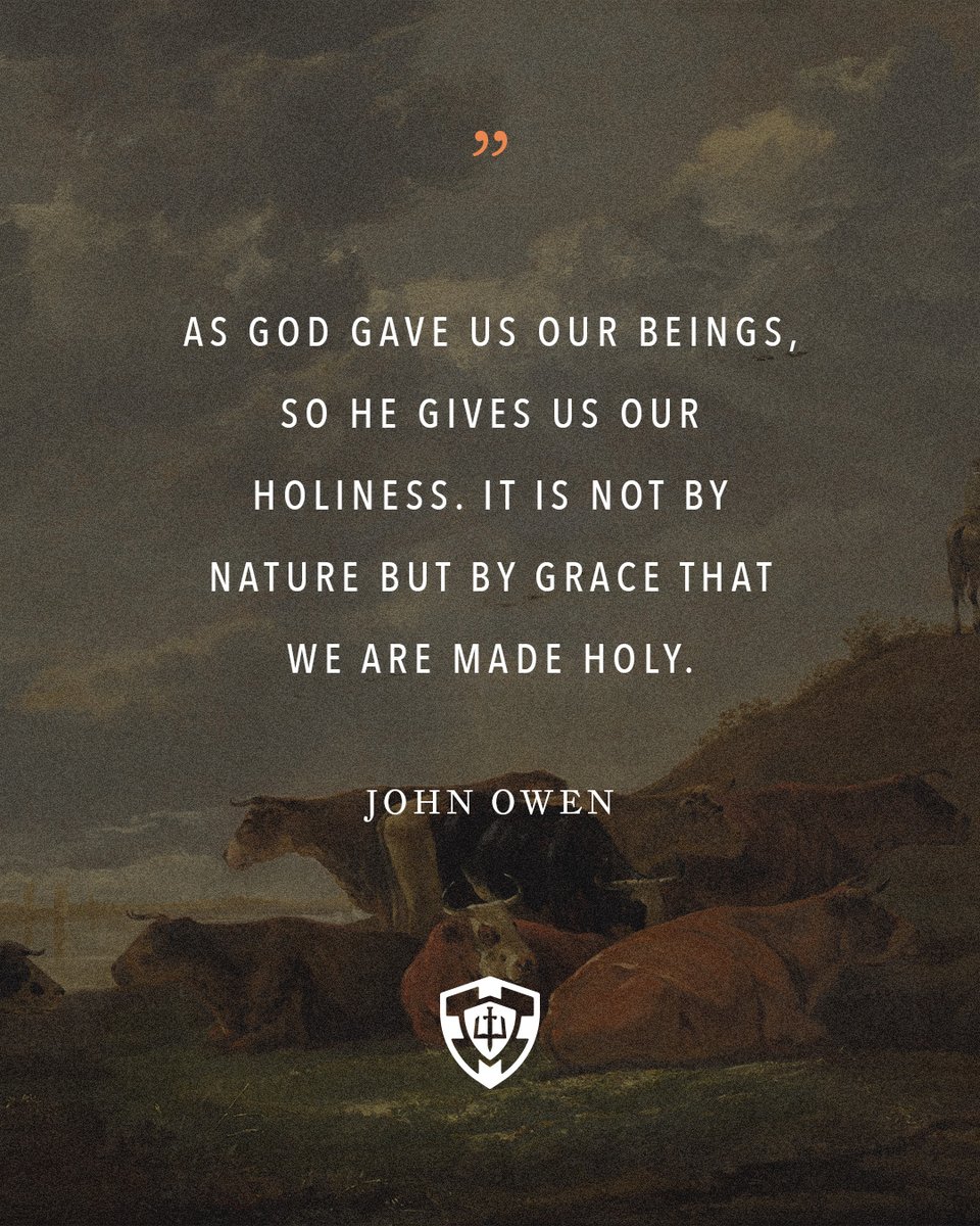 'As God gave us our beings, so He gives us our holiness. It is not by nature but by grace that we are made holy.' — John Owen