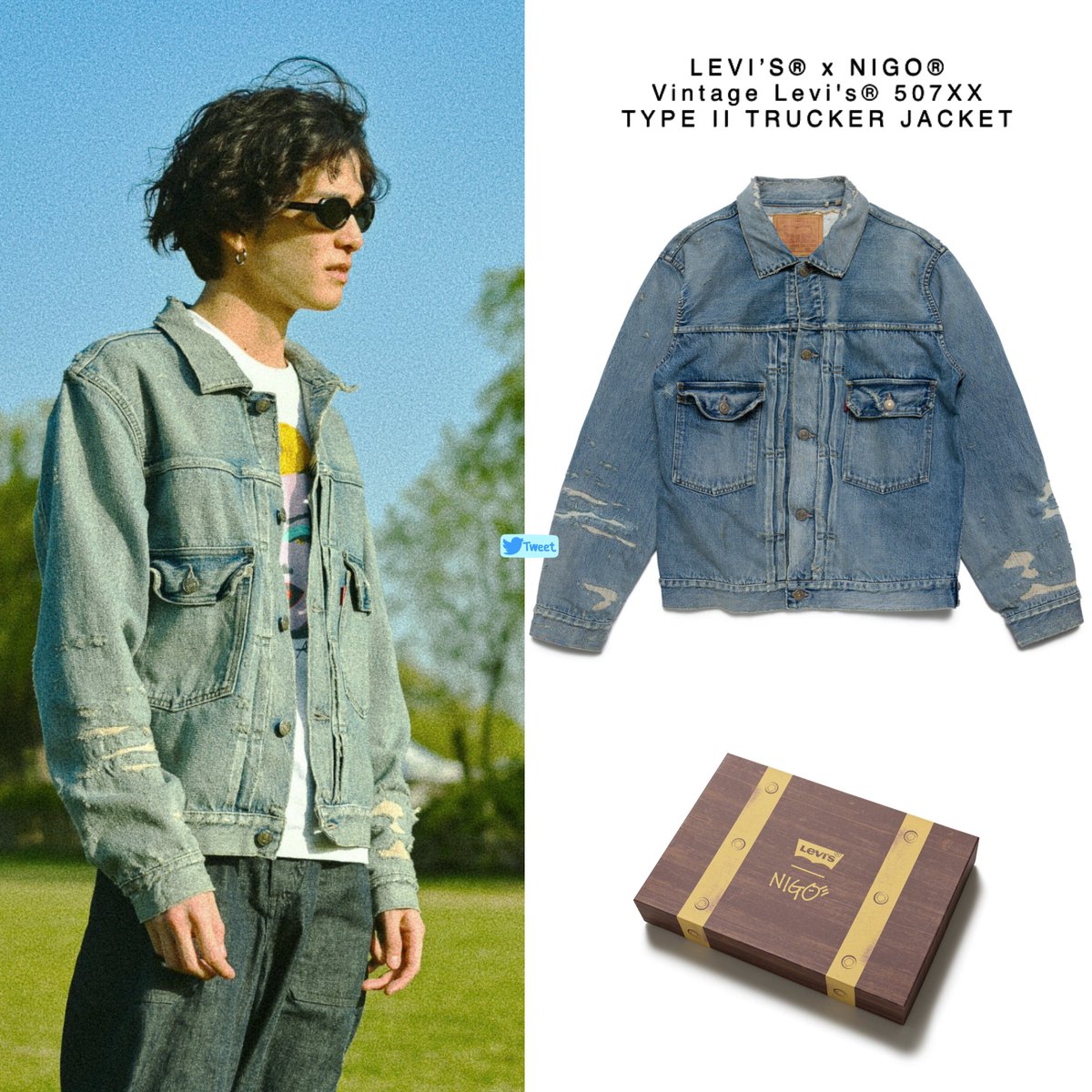 アサヒ LEVI'S® X NIGO® Vintage Levi's@ 507X TYPE II TRUCKER JACKET