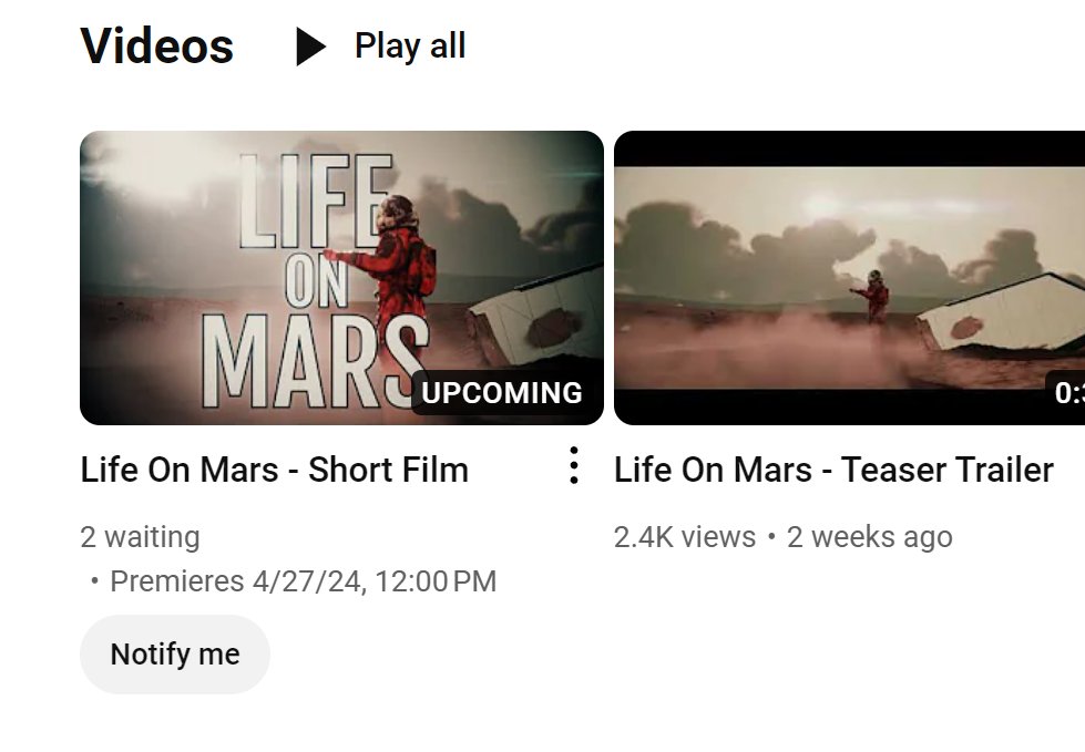 Work started on this short film all the way back in December of 2022.

It feels surreal to have it... done.

Less than a week until the Premiere!
