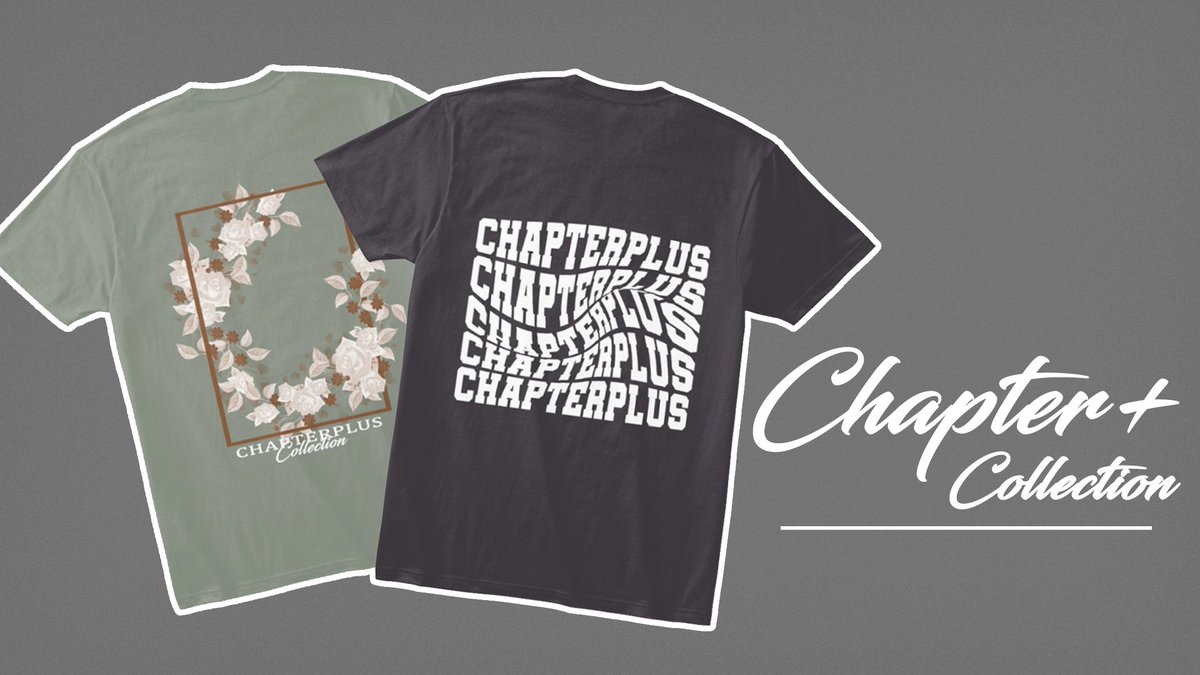 chaptersplus's tweet photo. Check out our new chapterplus collection t-shirts! Along with other featured items such as stickers, posters, and other series related t-shirts! https://t.co/OYKjgzP83R