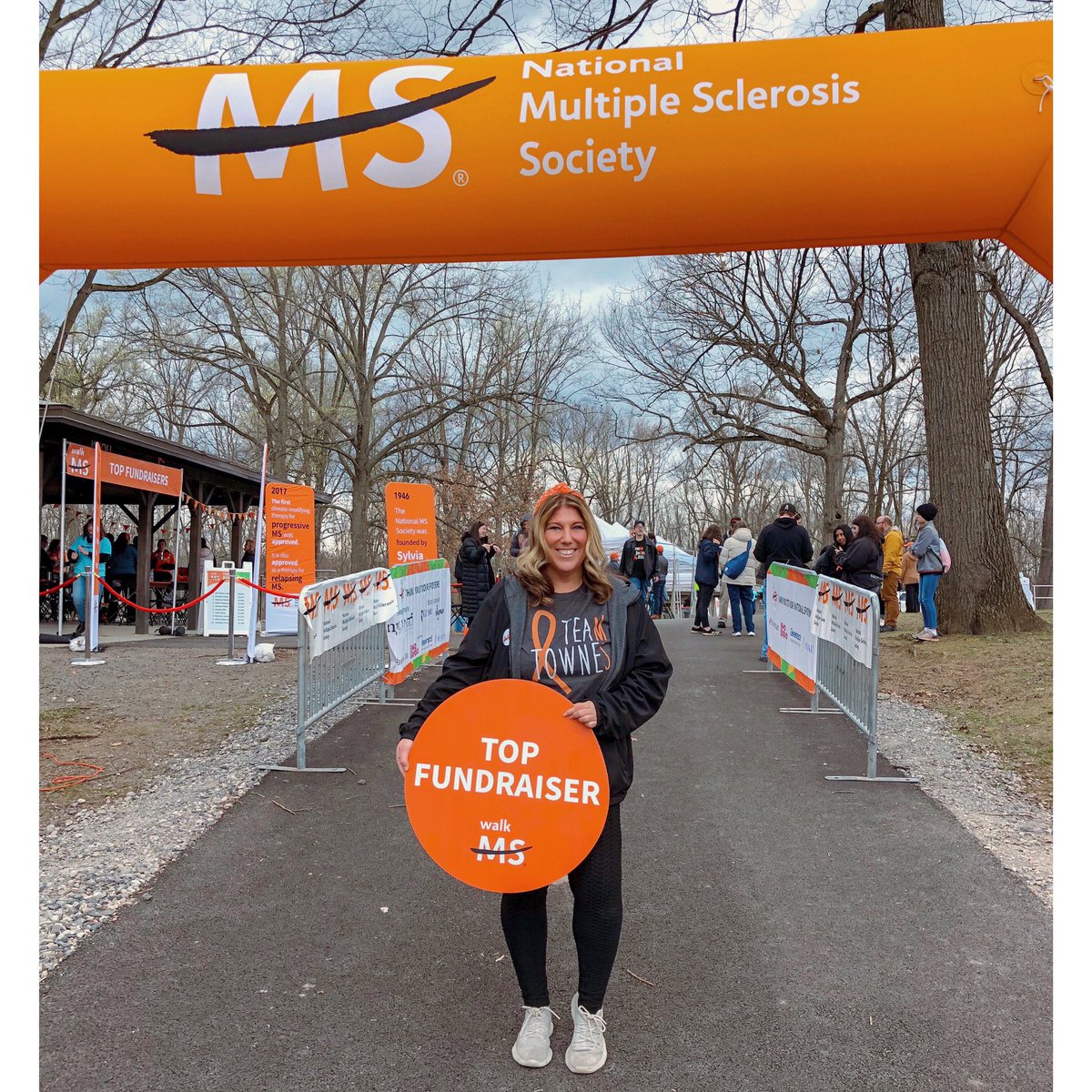 #WalkMS was an unbelievable success!! 🤩 We came in 2nd for fundraising behind my fellow #MSwarrior @StormingB81 and we finally got to meet! So thankful for everyone’s support today! 🧡 @mssociety  #MultipleSclerosis #MS