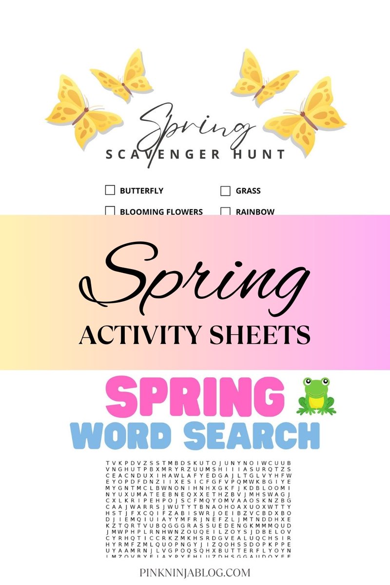 FREE Printable Spring Activity Sheets 👉 pinkninjablog.com/spring-activit…

🌸 Spring into fun! 🌿 From a lively scavenger hunt to word scrambles and word searches that challenge their minds, there's something for everyone! 

#Printables #ActivitySheets #SpringFun #SpringActivities