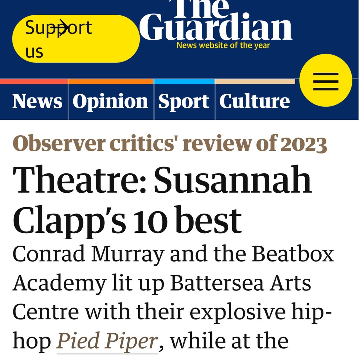 We were mentioned in @susannahclapp top 2023 round up and I only just realised ! Saw it in someone else’s review ! Thanks 🙏❤️❤️ Next step- @southbankcentre