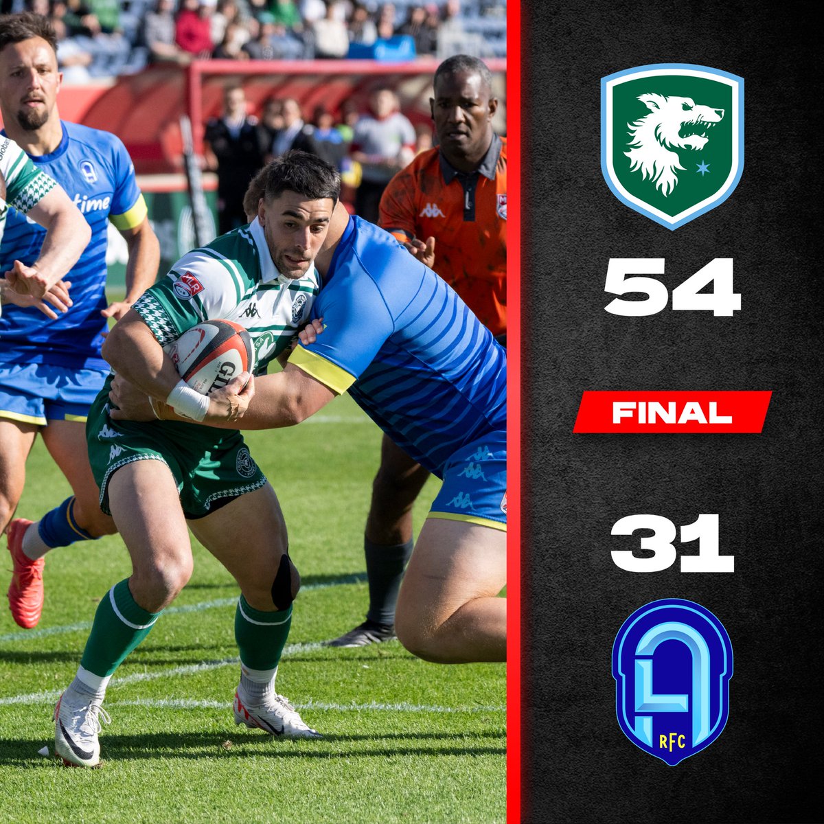 usmlr's tweet image. Hounds rack up a third straight win 💰

A late hat trick for @Nthanielchannel pushes @HoundsChicago over 50 points for the second week in a row. 

@RugbyFCLA | #CHIvLA | #MLR2023