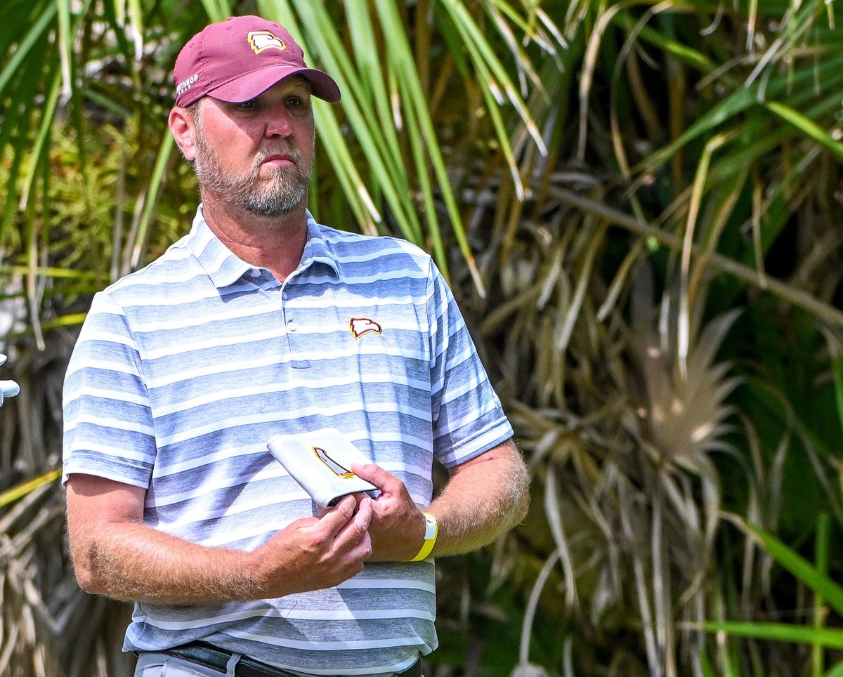Congratulations to head coach @golfcoachkp becoming the first in Big South men's golf history to win a championship as both a player and coach👏👏 #ROCKtheHILL | #BigSouthMGOLF