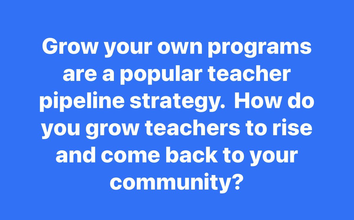 #VAESPChat Q3- let’s delve into how you can create a teacher pipeline in your community.  Even in elementary schools we can build excitement about teaching as a career, so here’s the next question: