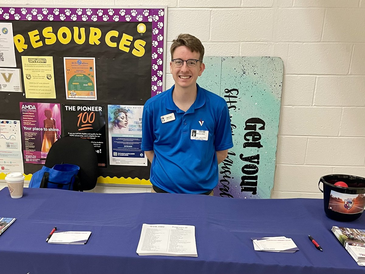 Big thanks to Adam Lofton from Vol State for joining us last week! Many of our students are interested in their imaging certification. @volstatecampus is a great option for students who want to start working within a few years of graduation. #careerconnections