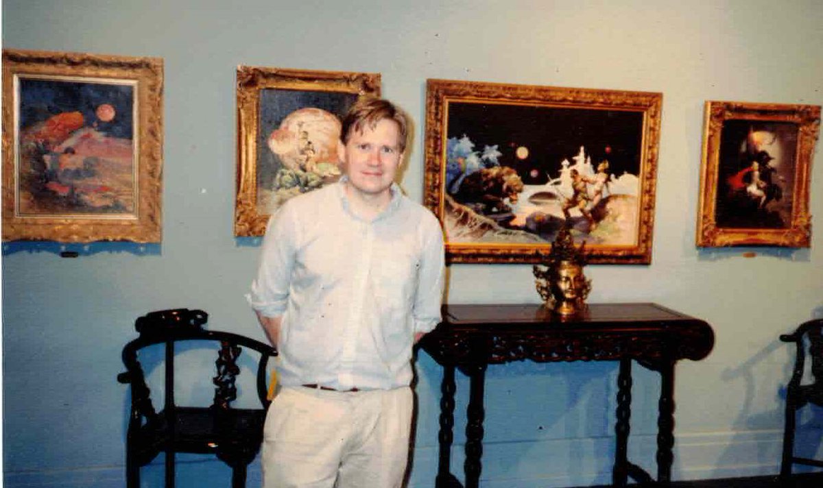 QT with a much younger you Age 33, at the Frazetta Museum 1990
