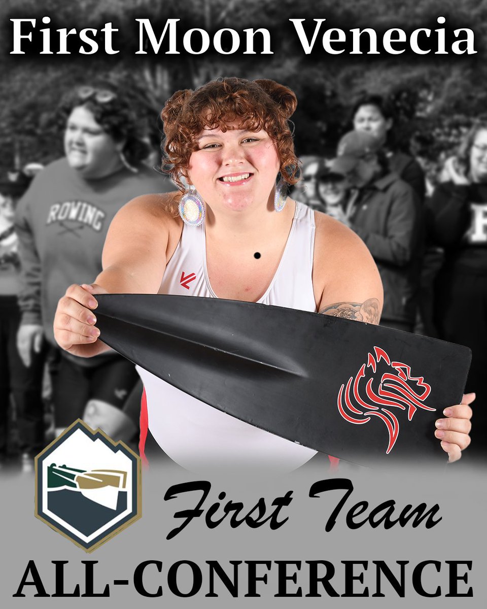 Coach Charlotte Copp, NWC Rowing Coach of the Year! Also big congratulations to Brooke Fritzler and First Moon Venecia on your First Team All conference selection! #GoBoxers