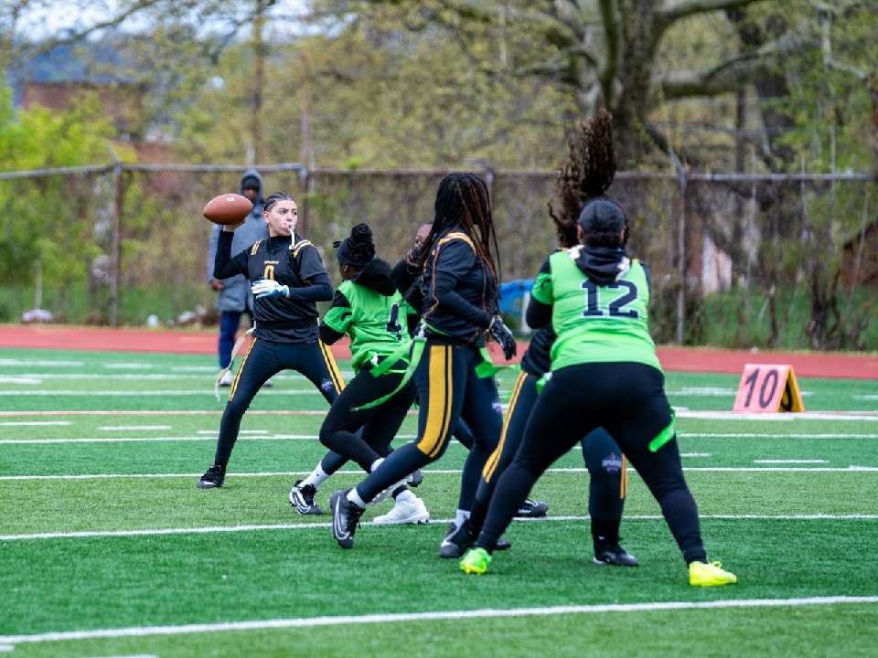 Opening Day for the Paterson Recreation Girls Flag Football League! #PatRec #OurGirlsRock 🏈