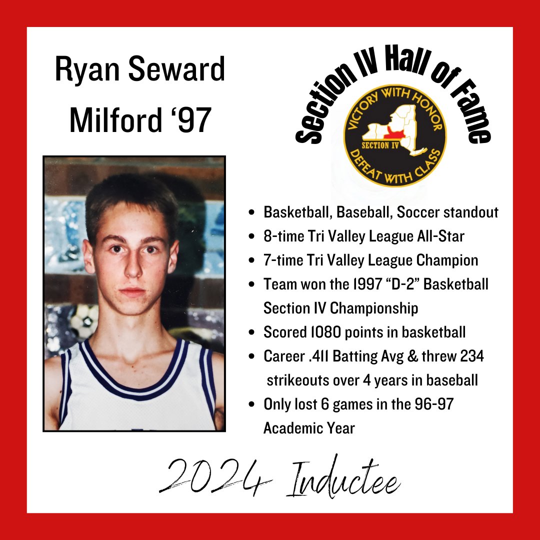 Section IV of NYSPHSAA (@sect4athletics) on Twitter photo Congratulations to Ryan Seward from Milford Central School a 2024 Inductee to the Section IV Hall of Fame!
<a href="/NateLull/">Nate Lull</a> <a href="/DS_sportsnews/">Daily Star Sports</a> <a href="/athletics_mcs/">MCS Athletics</a> Congratulations to Ryan Seward from Milford Central School a 2024 Inductee to the Section IV Hall of Fame!
<a href="/NateLull/">Nate Lull</a> <a href="/DS_sportsnews/">Daily Star Sports</a> <a href="/athletics_mcs/">MCS Athletics</a>