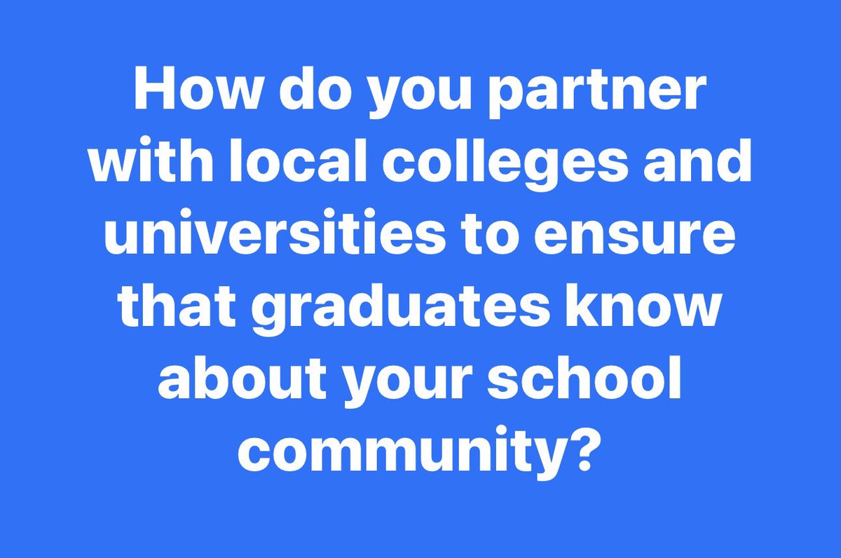 Q4 - #VAESPChat, Ok, great responses so far! Another great strategy is to work with education preparation programs to provide internships (student teachers), apprenticeships, and residencies in your school, so: