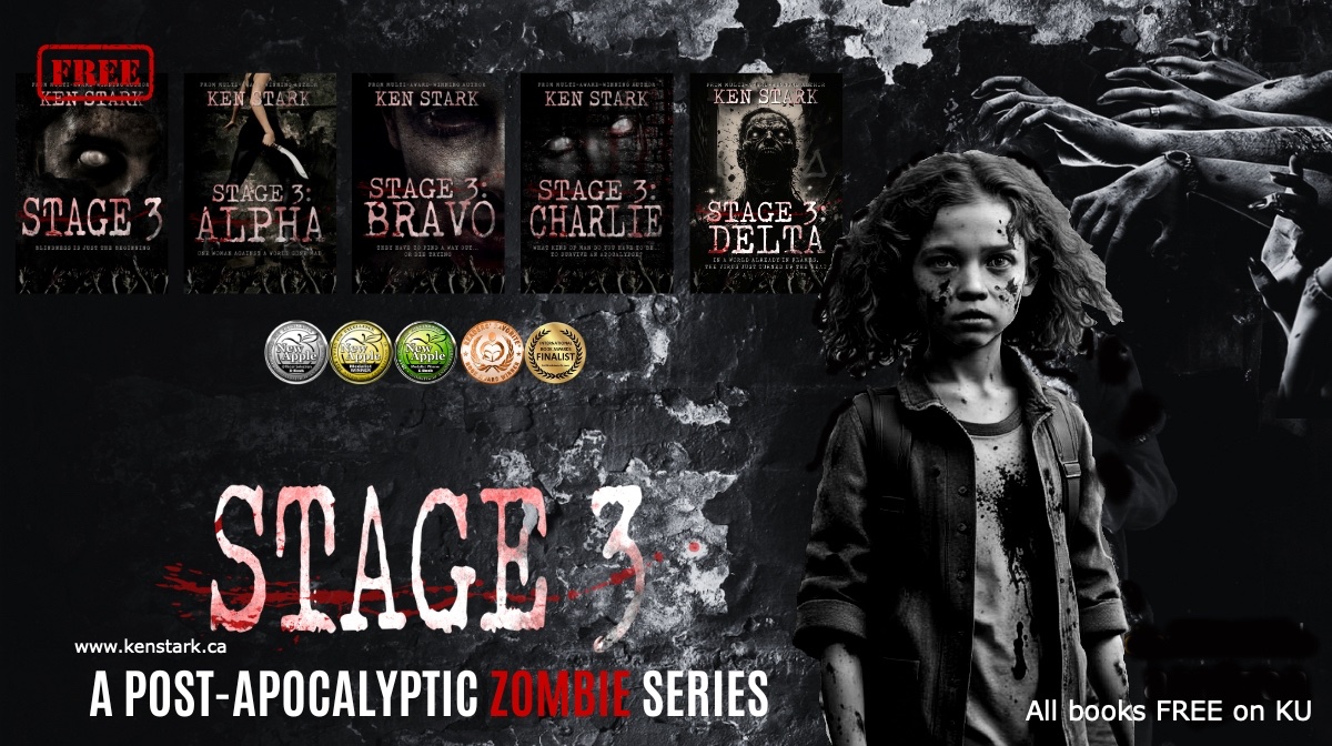 The storm of madness raged, and the world was torn apart The Stage 3 series - 'A roller coaster of unstoppable horror!' getbook.at/stage3series All books are FREE on Kindle Unlimited #FreeBook #FREE #stage3series #zombie #HORROR #zpoc #mustread #BookBangs #zombies #apocalypse