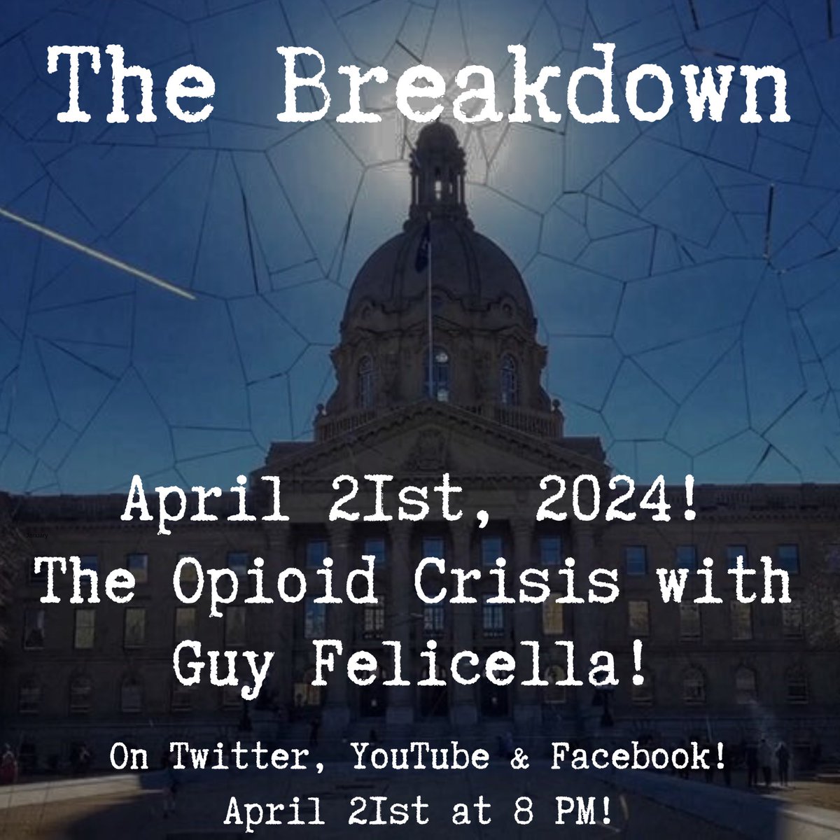 Starting in an hour and a half! We’ve got a conversation with the amazing @guyfelicella on recovery, harm reduction and gate keeping inside the recovery industry! And a whole lot more! See you at 8! #abpoli #ableg #cdnpoli
