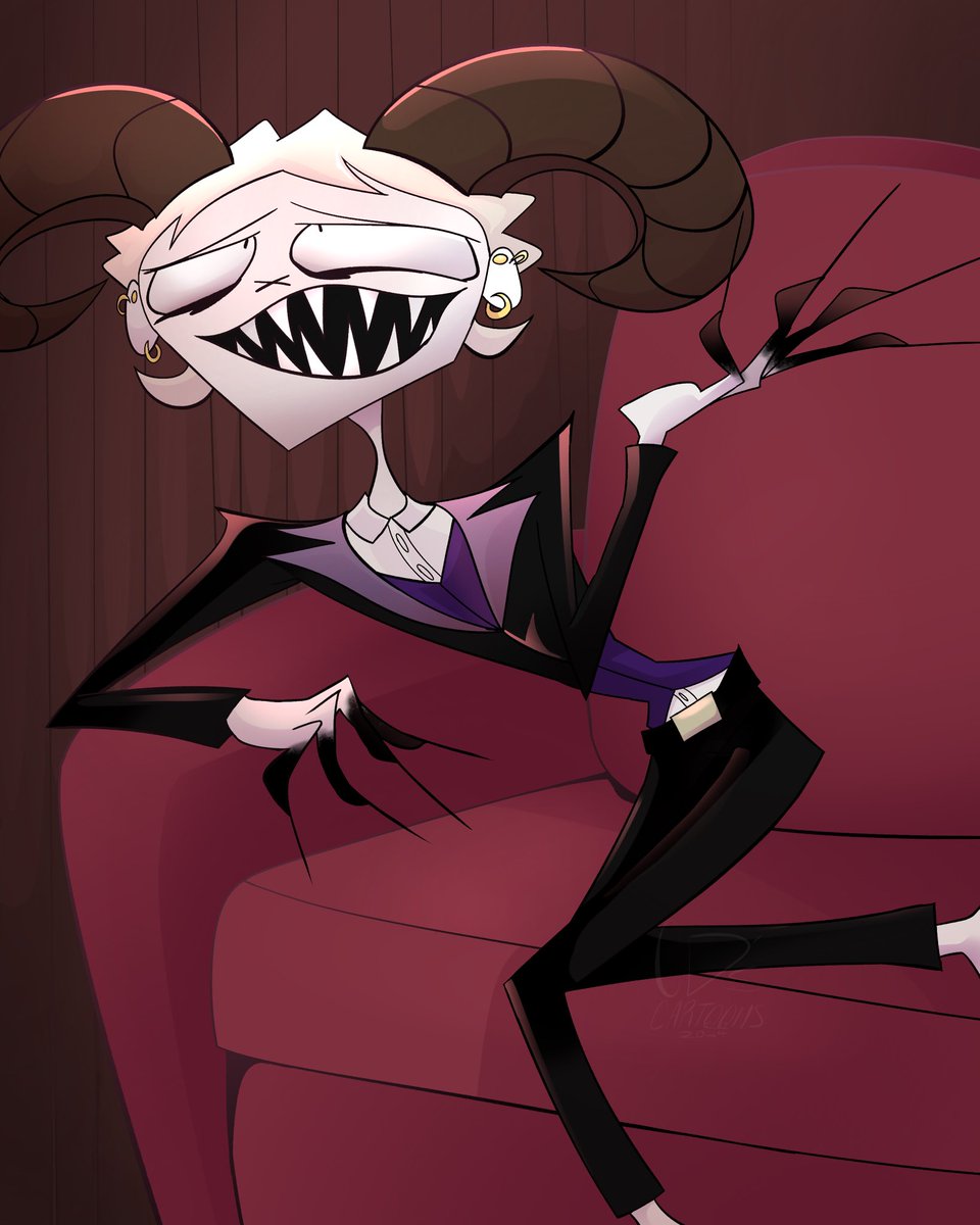 Mr. Ram Demon why are you on the dang couch againnn #characterartist