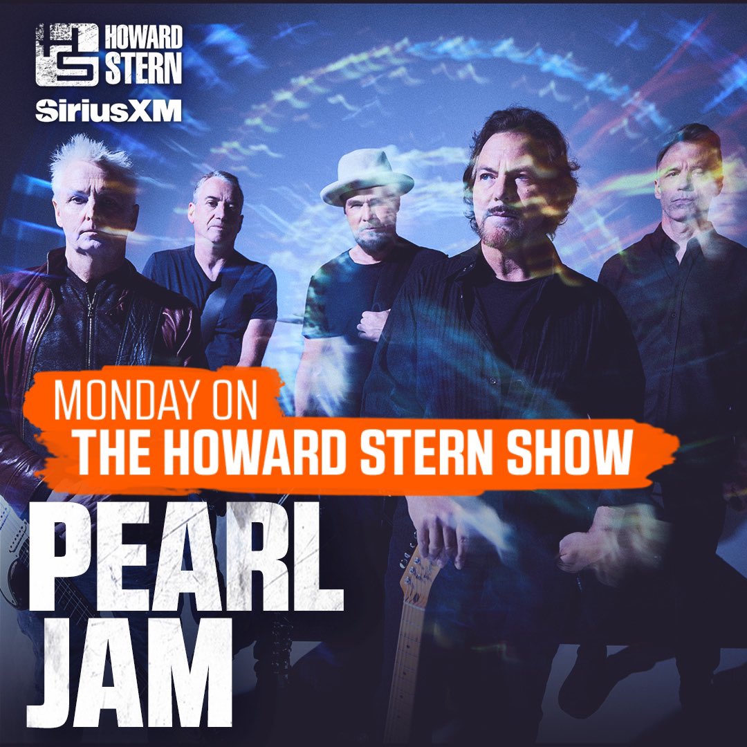 Don't forget to tune in tomorrow to @SIRIUSXM’s Howard 100 at 9 a.m. ET and listen to Pearl Jam perform live, discuss Dark Matter, and more. Listen here: sxm.app.link/PearlJam-HS