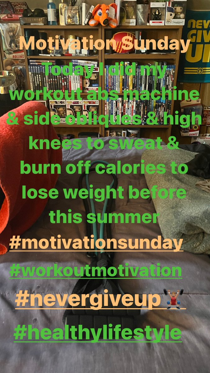 Motivation Sunday workout today was abs machine & side obliques & high knees to sweat & burn off calories to lose weight before this summer. #motivationsunday #workoutmotivation #nevergiveup🏋🏽‍♂️ #healthylifestyle.