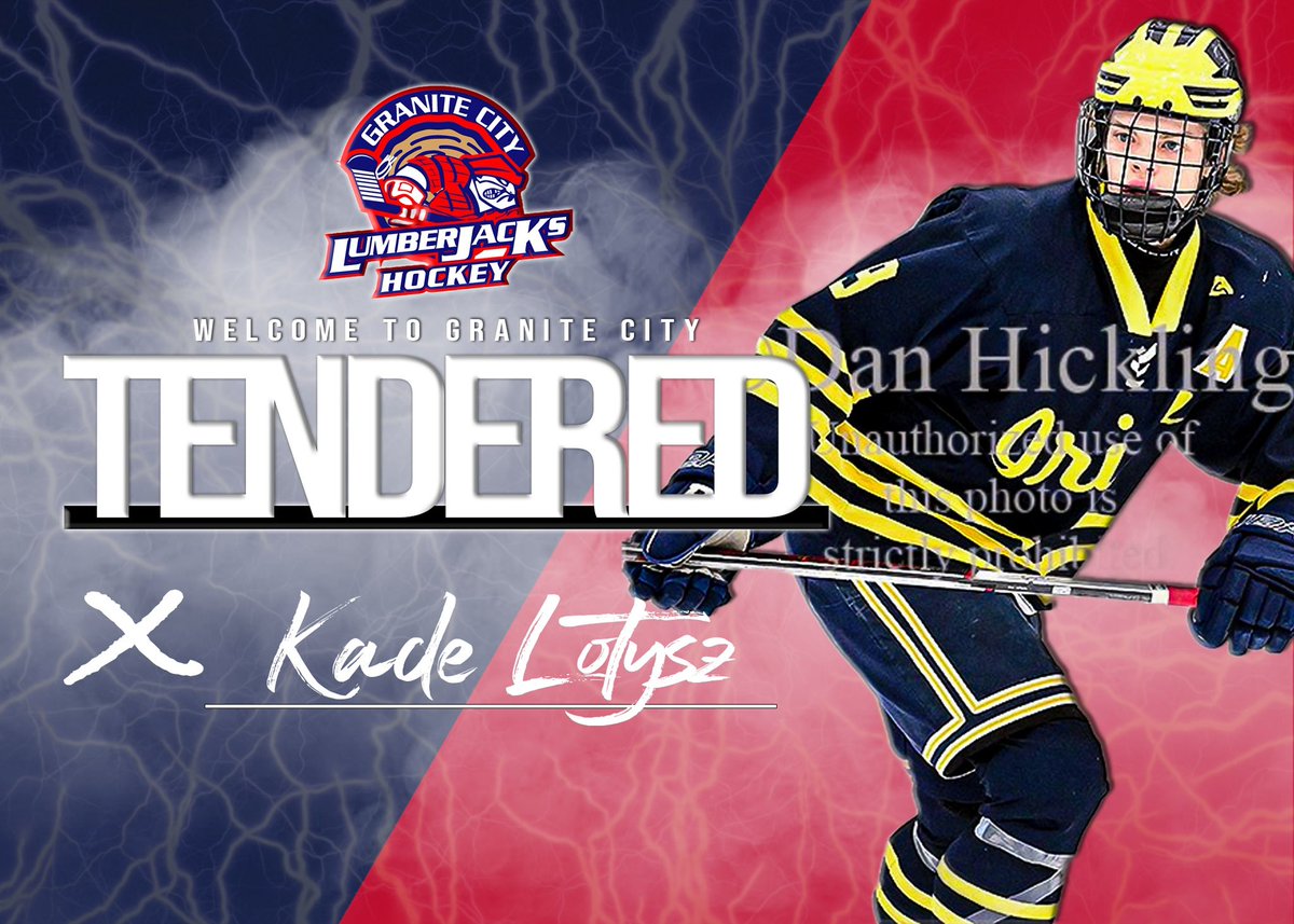 🚨TENDER ALERT🚨 We are excited to announce the tender signing of Rosemount HS Defenseman, Kade Lotysz! Last year, Lotysz played for Rosemount HS where he posted 5 goals and 9 assists in 27 games. Head Coach DJ Vold had this to say about Lotysz signing with the Jacks, “We are