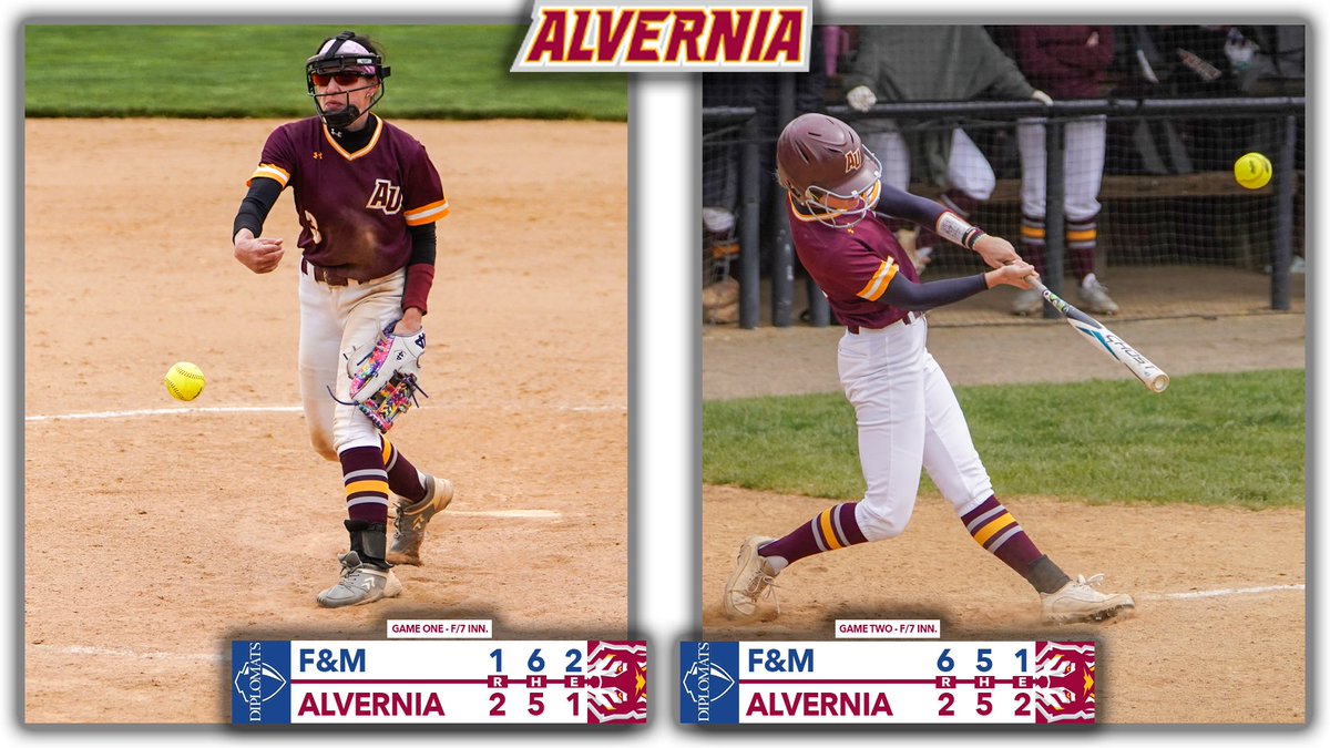 Softball split a non-conference doubleheader with Franklin and Marshall this afternoon in Alvernia’s final home series of the regular season! Swipe for some action from the day, head to Instagram for some highlights, and head to auwolves.com for a full recap.