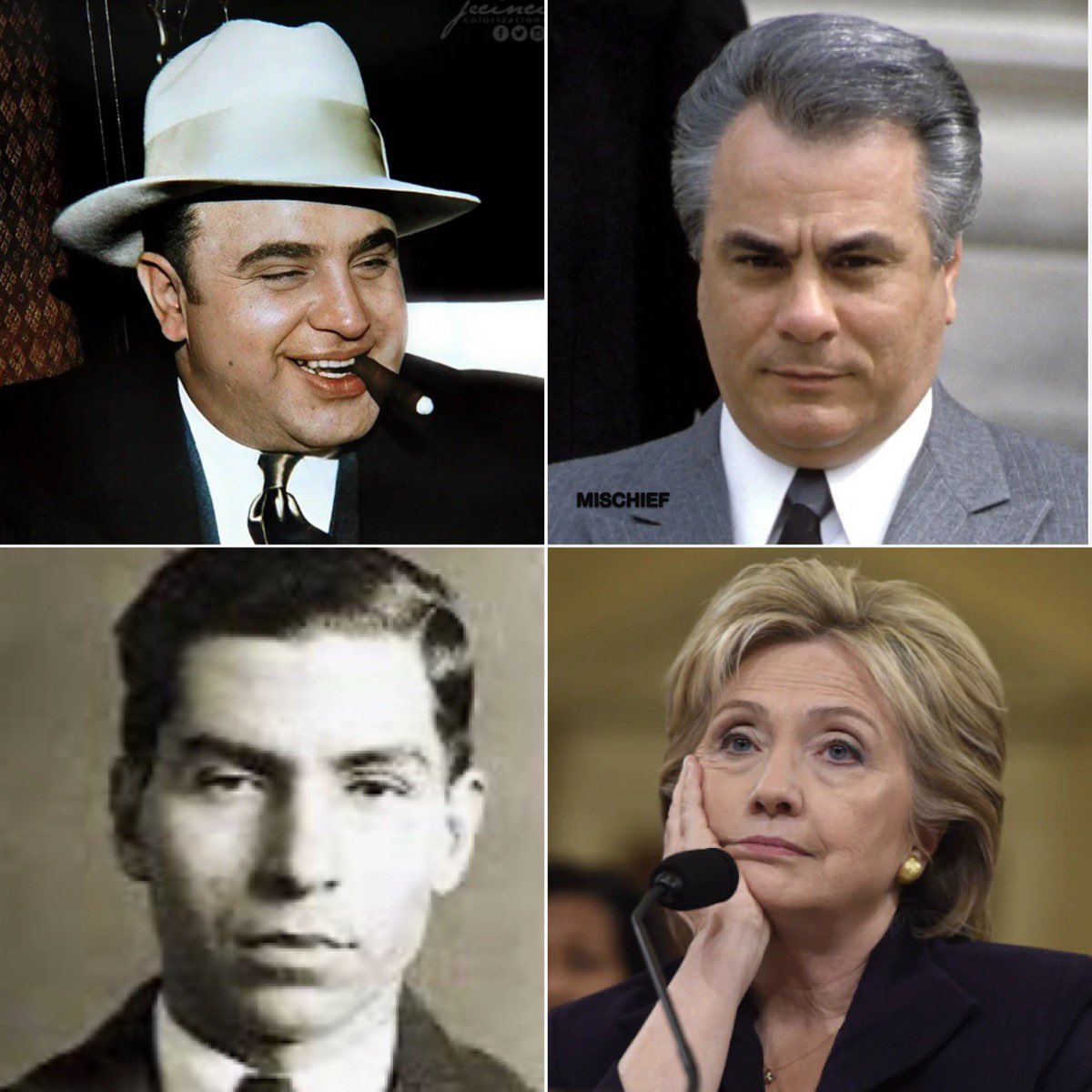 The mob bosses get thrown in prison for murder, racketeering, and corruption, yet Hillary Clinton roams free. How is that possible?