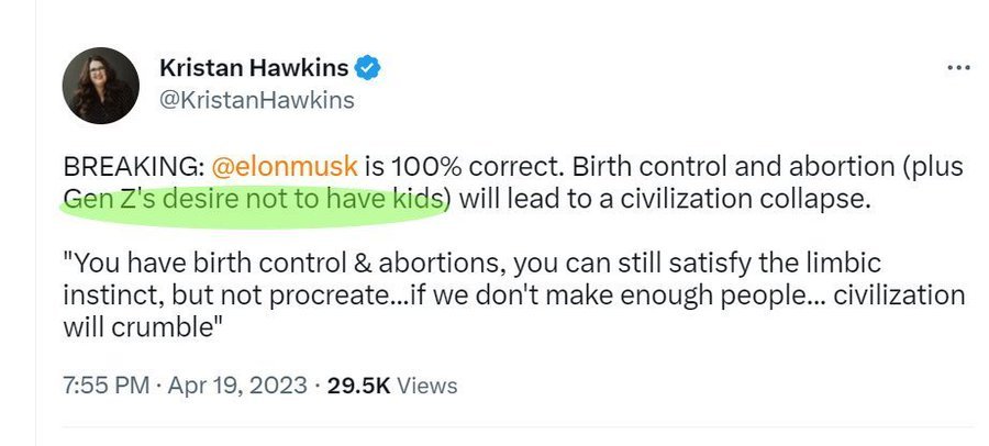 Kristan Hawkins openly declaring that the very premise of wanting to opt out of pregnancy and motherhood is  unacceptable & non-permissible in & of itself. 👇🏻👇🏻

 It's never been about 'sanctity of life' 😏  

#Prochoice #antichoice #KristanHawkins #ChristianTaliban