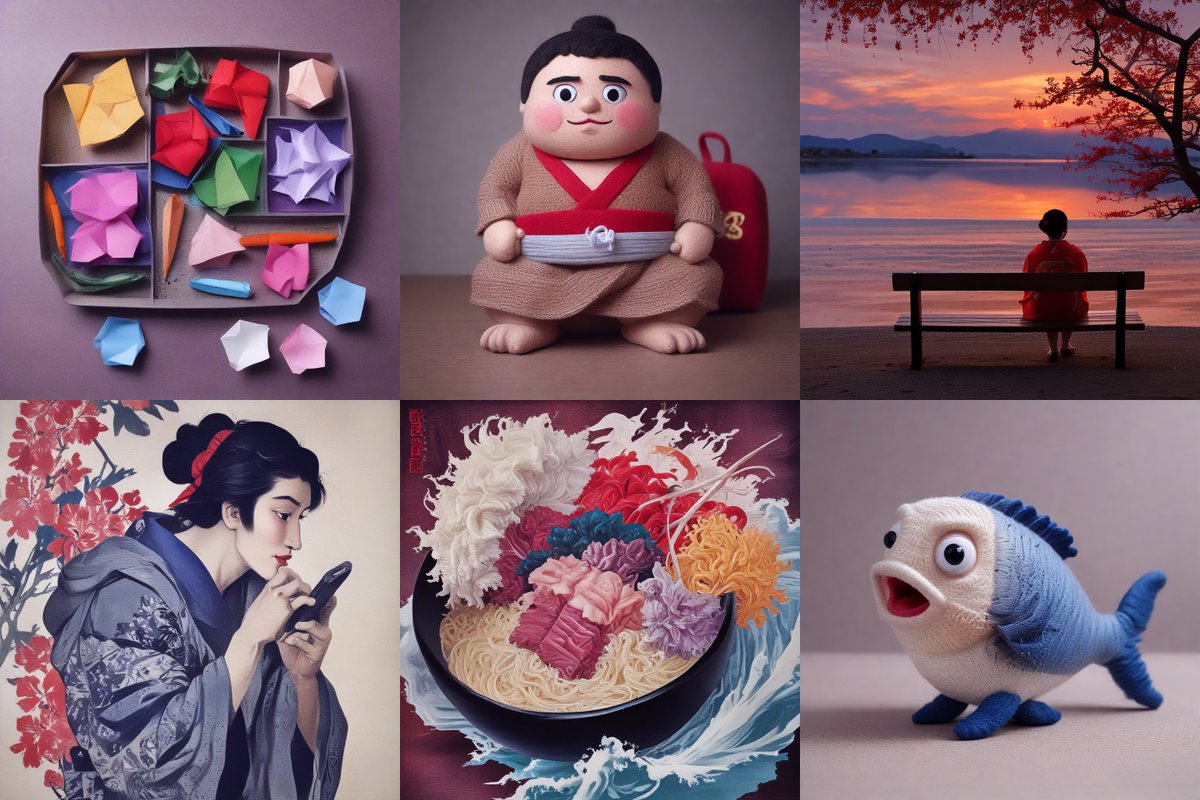 Sakana AIが提案した「進化的モデルマージ」により構築した画像生成モデル「EvoSDXL-JP」を公開しました。構築したモデルは日本語に対応しており、従来の日本語モデルと比べ10倍高速に画像を生成できます。

ブログ → sakana.ai/evosdxl-jp
デモ → huggingface.co/spaces/SakanaA…