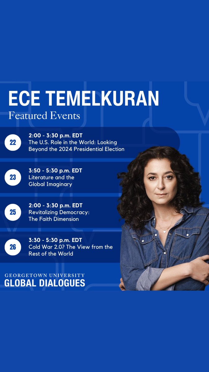Tomorrow begins the @ggdialogues See the full schedule here buff.ly/3Q49TfR And below is my week at @Georgetown