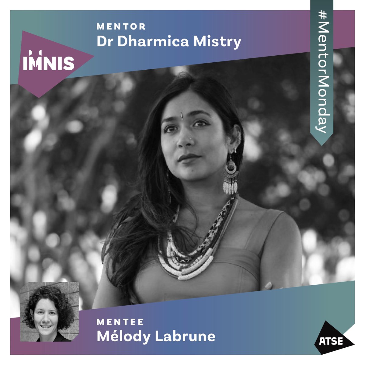 Meet this week’s #MentorMonday, Dr @DharmicaMistry, Director of Diagnostics Industry Engagement at @MTPConnect_AUS alongside her mentee, Mélody Labrune from @Macquarie_Uni 🔗Explore our #IMNISEngage program to discover opportunities for mentorship atse.org.au/career-pathway…