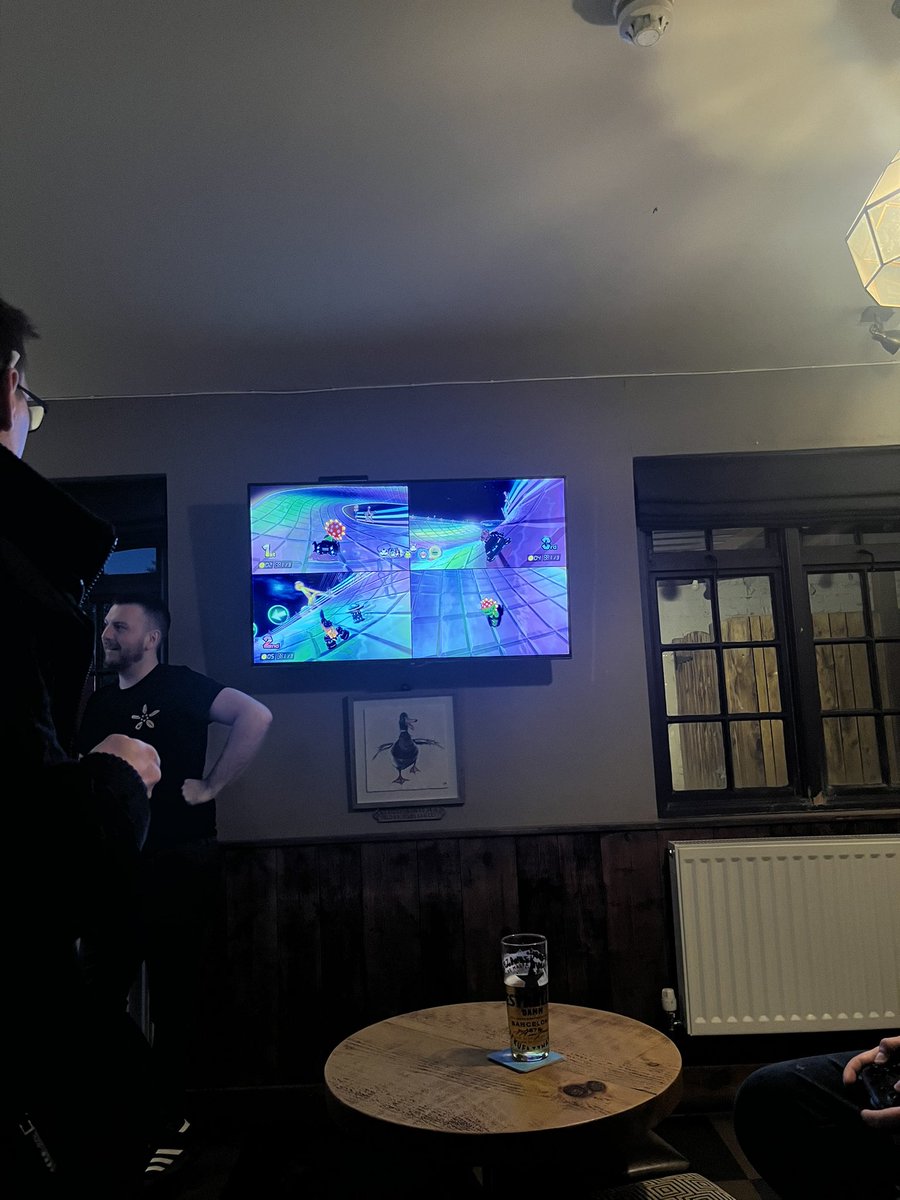 broccoliwh0re's tweet photo. good morning. i just fancied letting everyone know (especially those who didn’t ask) mario kart is best played in the pub #idontmaketheRULES #dualipa does though #newrules so formally thank u to my two fav Connor’s in the village for introducing me to such a beautiful adventure https://t.co/swB53fVFHR
