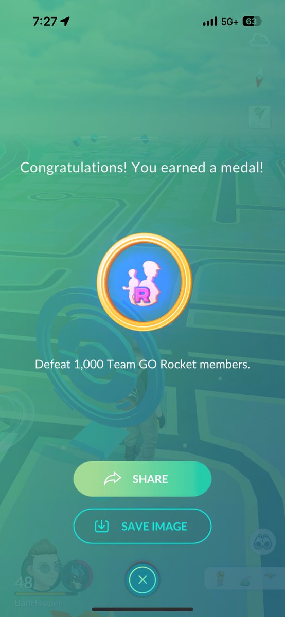 I got a medal #PokemonGO