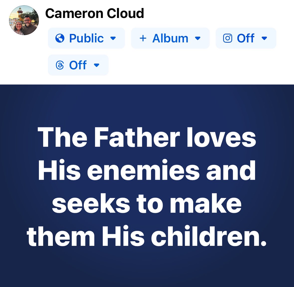 God’s love is as unchanging as He is!