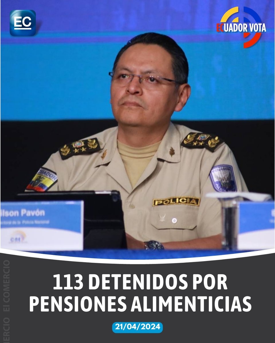 elcomerciocom's tweet photo. ¡Atrapados! 113 personas que no pagaban pensiones de alimentos fueron llevadas a la cárcel luego de sufragar. ¿Emplasticarían el certificado de voto? #consultapopular #teammichimercio
https://t.co/T1dPN67w2M https://t.co/QiVviR8idk