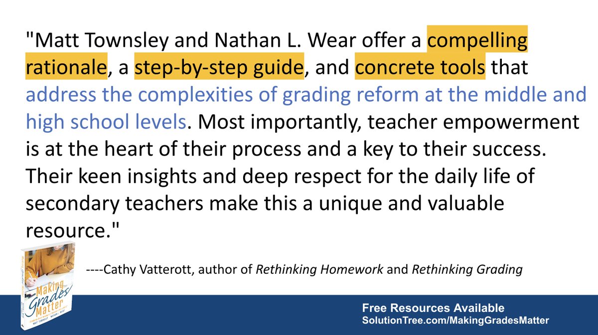 📢 Secondary standards-based grading! 📢

✅ Compelling rationale
✅ Step-by-step guide
✅ Concrete tools

🔗 solutiontree.com/making-grades-…