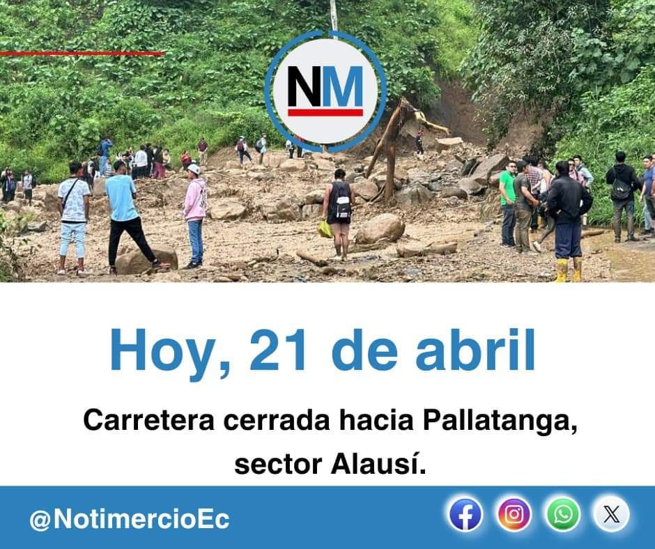 notimercio's tweet photo. #Chimborazo | Los recintos #Piñanpungo y El #Citado en la parroquia #Multitud, ubicados en el cantón #Alausí fueron afectados por un aluvión la madrugada del domingo. 55 familias fueron afectadas.
@Riesgos_Ec
#notimercio #elplacerdeleer https://t.co/G0anWqG08j