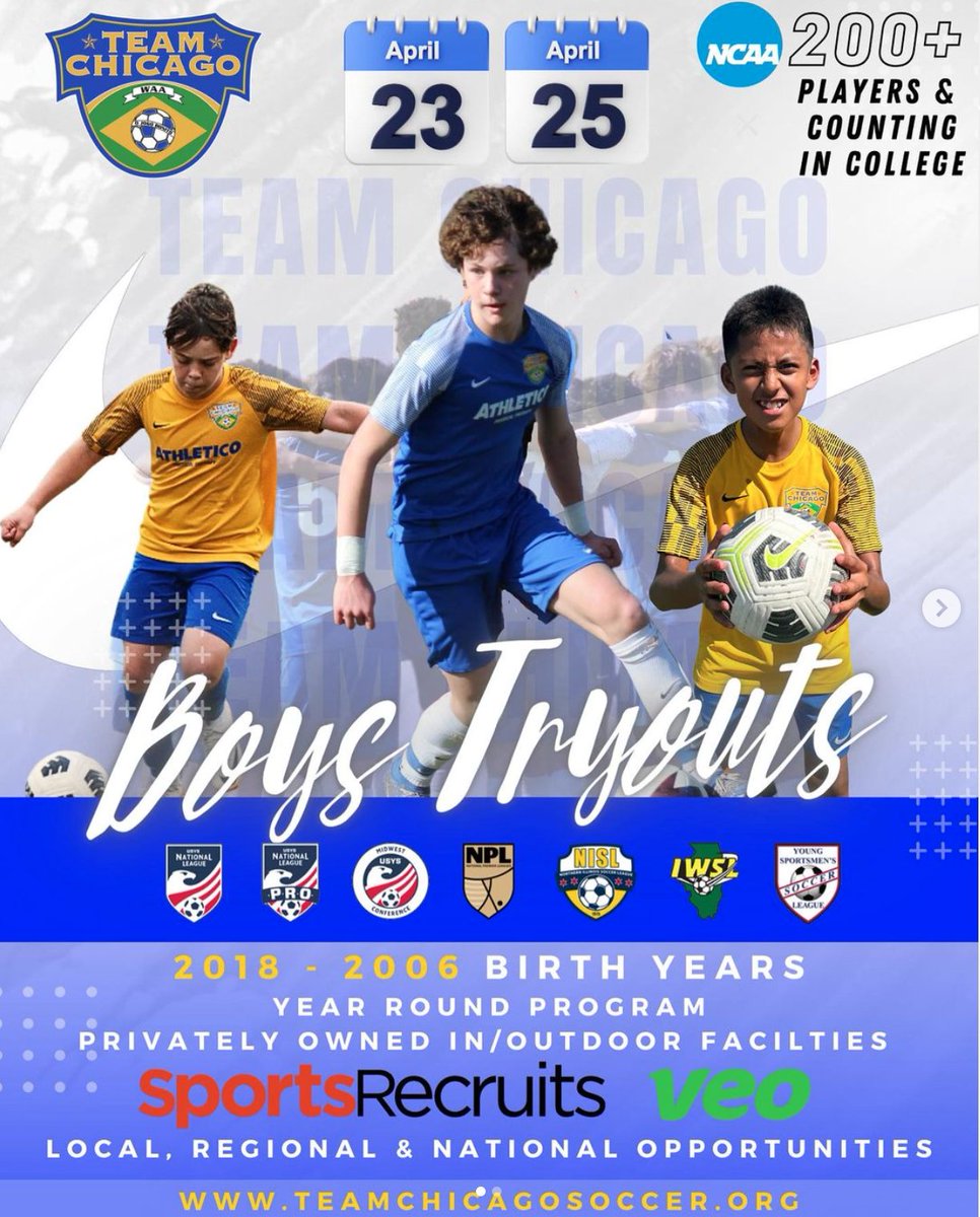 📣 Calling all soccer players/parents who are looking for a player development first approach to club soccer. 3️⃣ Players on current National Teams 2️⃣0️⃣0️⃣+ Recruited to play college soccer! 📅 Date: Monday April 22nd (to) Thursday April 25th