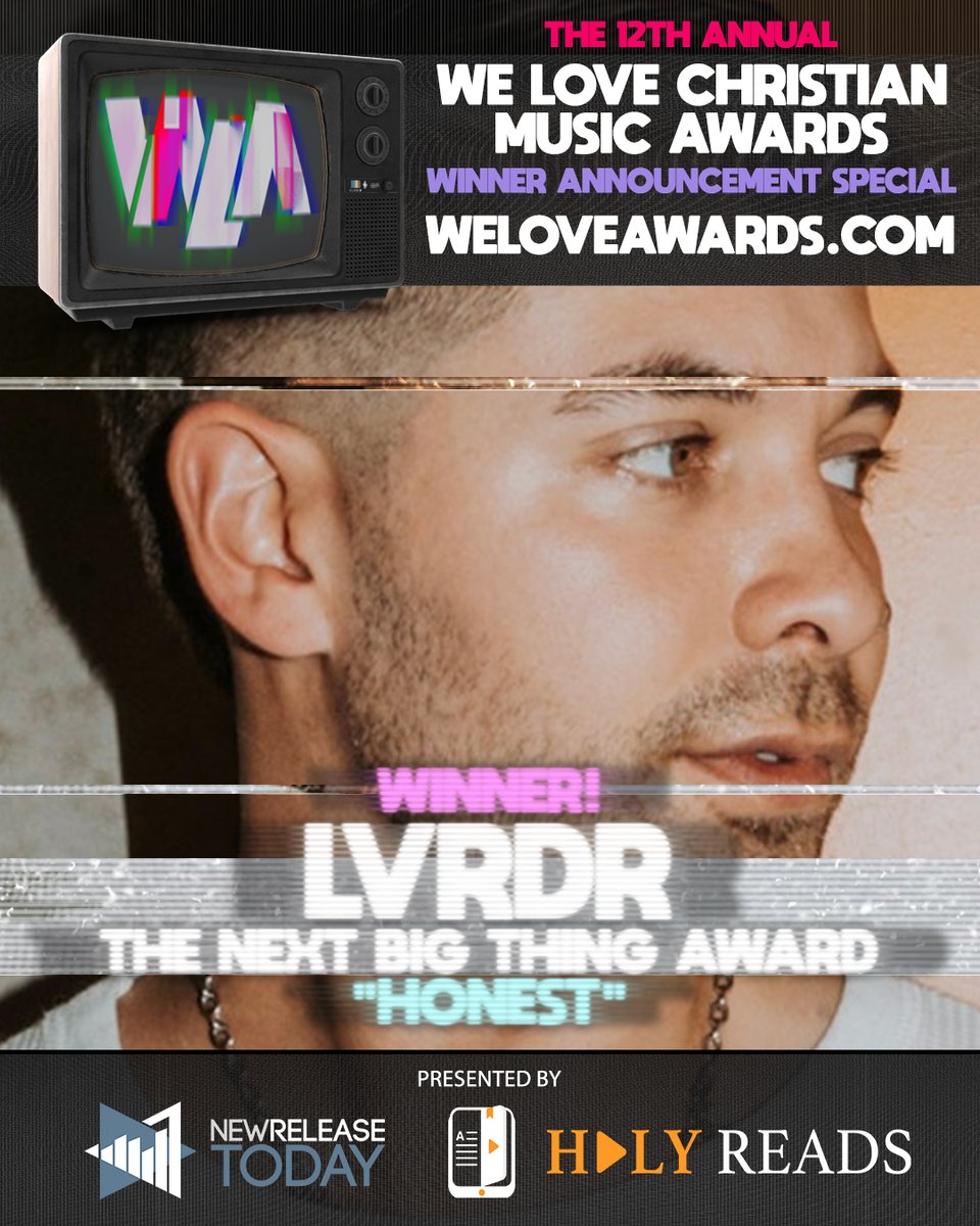 WINNER ANNOUNCEMENT: You chose LVRDR for this year's Next Big Thing Award! Watch his acceptance speech and live performance now on-demand at WeLoveAwards.com.