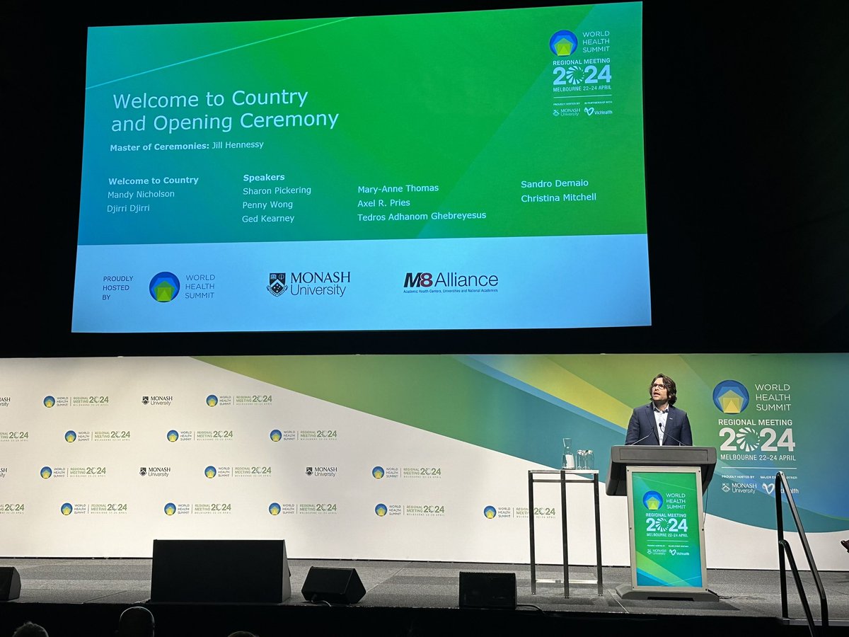 “These days can be a turning point for action. (…) #Globalhealth has never been more urgent or important.” @SandroDemaio @VicHealth #WHSMelbourne2024