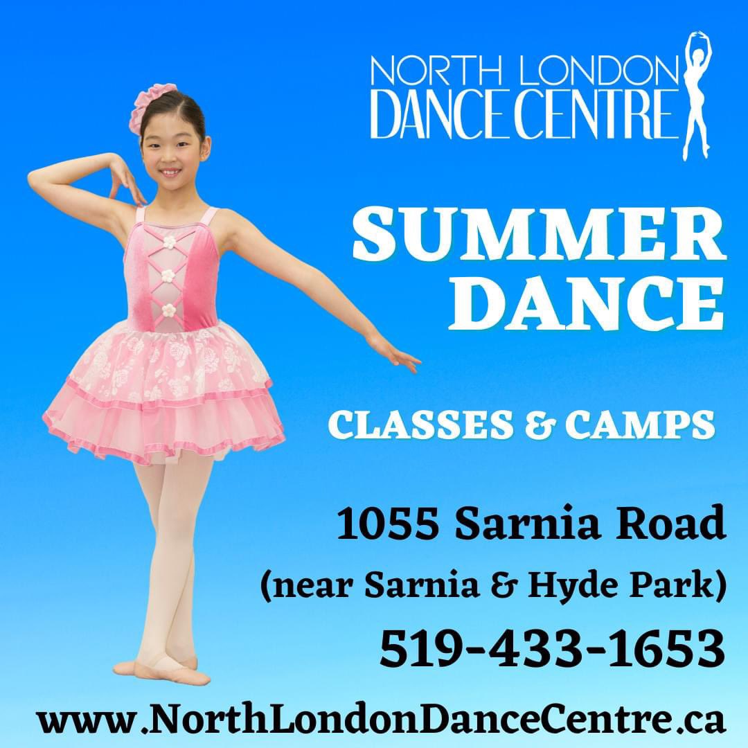 Don't miss out on our exciting ☀️SUMMER☀️ dance classes and camps! From June to August, we have classes for all ages 2 through adult! 

📲Register online now: northlondondancecentre.ca