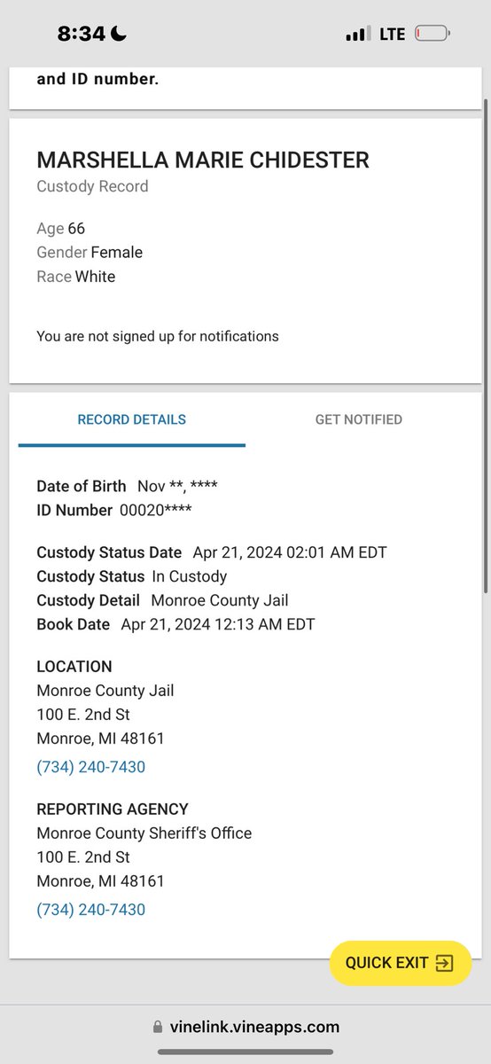 BREAKING | 66 year old Marshella Chidester has been arrested & booked into the Monroe County Michigan Jail She is the drunk driver who plowed her vehicle into Swan Boat Club killing 2 children & injuring 15 The mother of the 2 children who were killed is in critical condition…