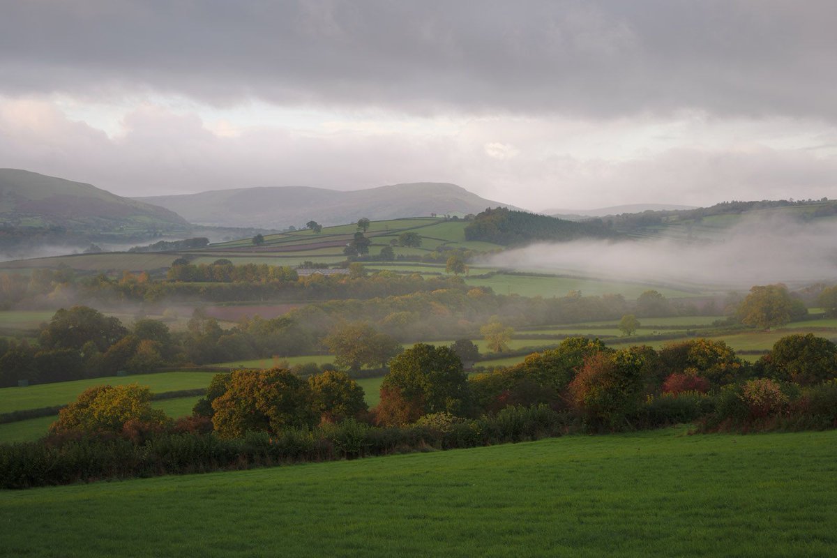 A misty morning in the Brecon Beacons.