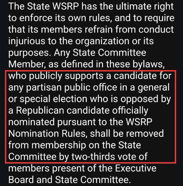 Dave McMullan should resign from his position as Chair of Pierce County GOP.  His behavior is dishonorable and reflects poorly on the Republican Party.

He is also openly supporting an opponent to the state-endorsed Republican candidate.

If he were a member of the WSRP state